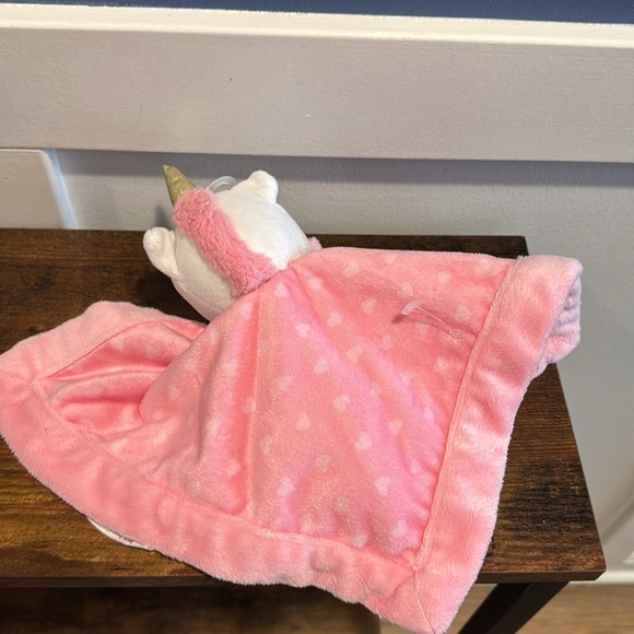 Falls Creek Lovey Pink Unicorn Plush Security Blanket - Picture 3 of 8